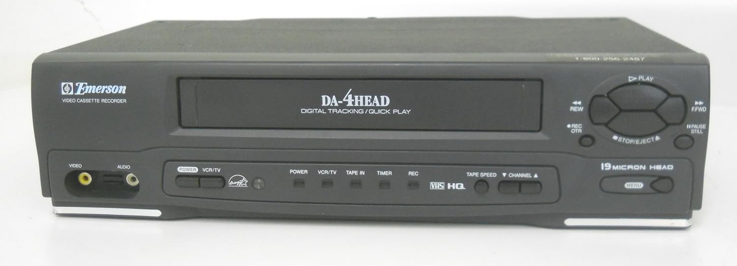 Emerson EWV401A Video Cassette Recorder Player Da-4 head Digital Tracking Quick Play VCR