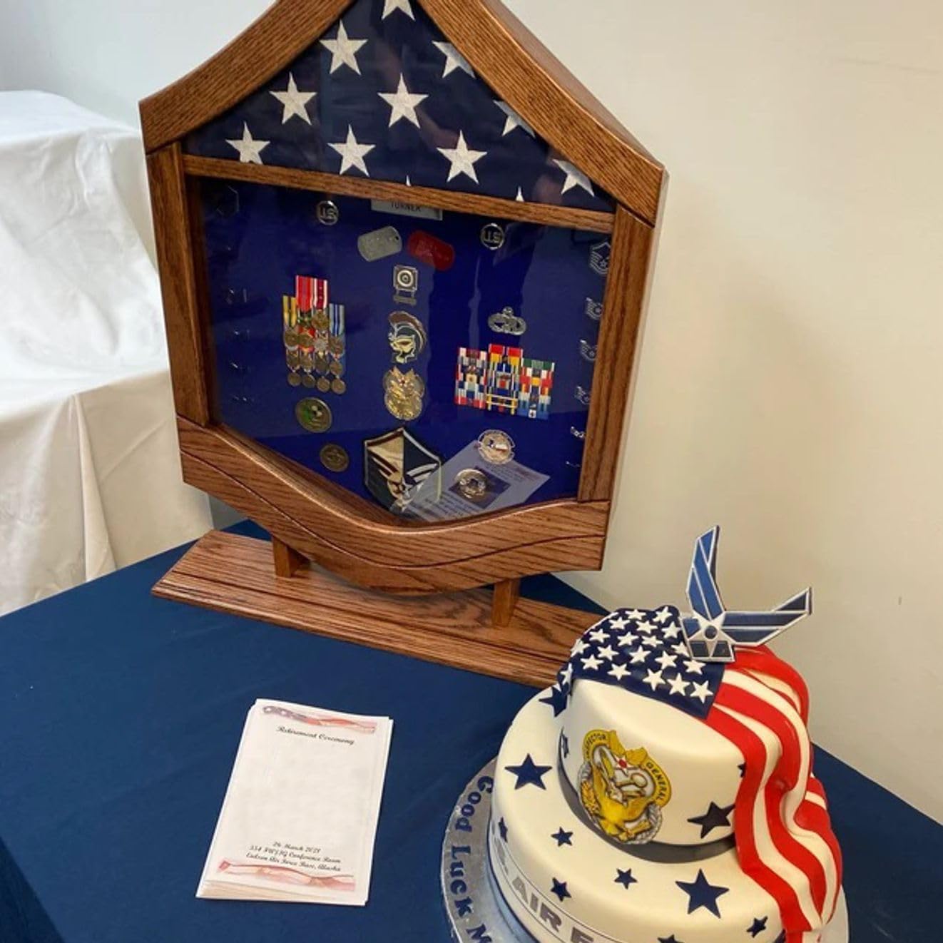 E-7 Air Force Master Sergeant (MSgt) Shadow Box/Retirement Display