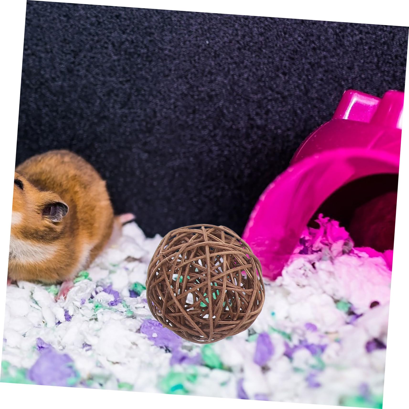 Hamster zum Spielen und Kauen mit Einzigartigen Formen 7 Stück Kauspielzeug für Kleine Haustiere Wie Kaninchen und Meerschweinchen