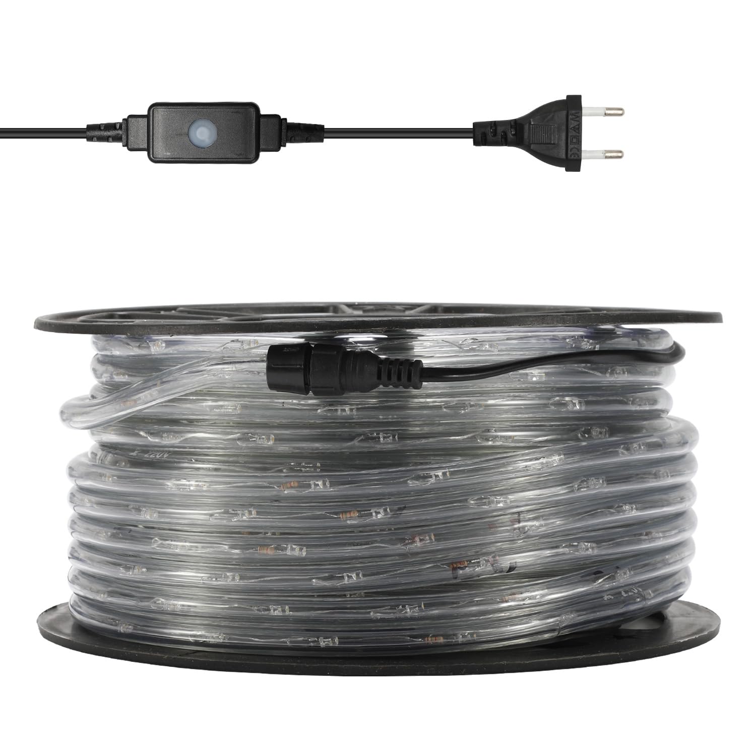 Randaco 40m LED Lichtschlauch, 960 LED Lichterschlauch Außen, IP20 Deko und Beleuchtung LED Schlauch, Schwarz Controller mit Memory-Funktion, für Garten, Party, Hochzeit, Halloween, Warmweiß | LEDs,13 mm PVC-Lichtschlauch,8 Programme,6-Std.-Timer,Speicher