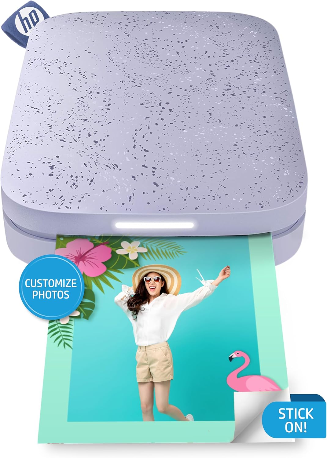HP Sprocket Portable 2x3 Instant Photo Printer (Lilac) Fun Scrapbook Bundle