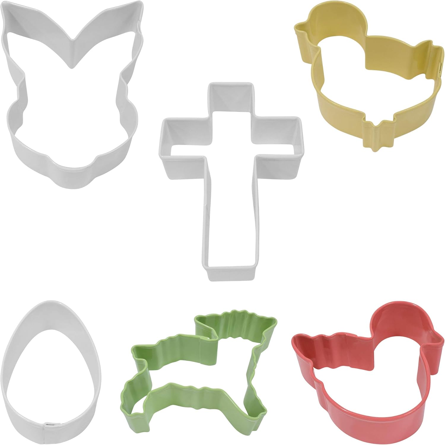 R&M International Mini Easter Cookie Cutters, Butterfly, Egg, Daisy, Duckling, Tulip, 2 Bunnies, Chick, 8-Piece Set