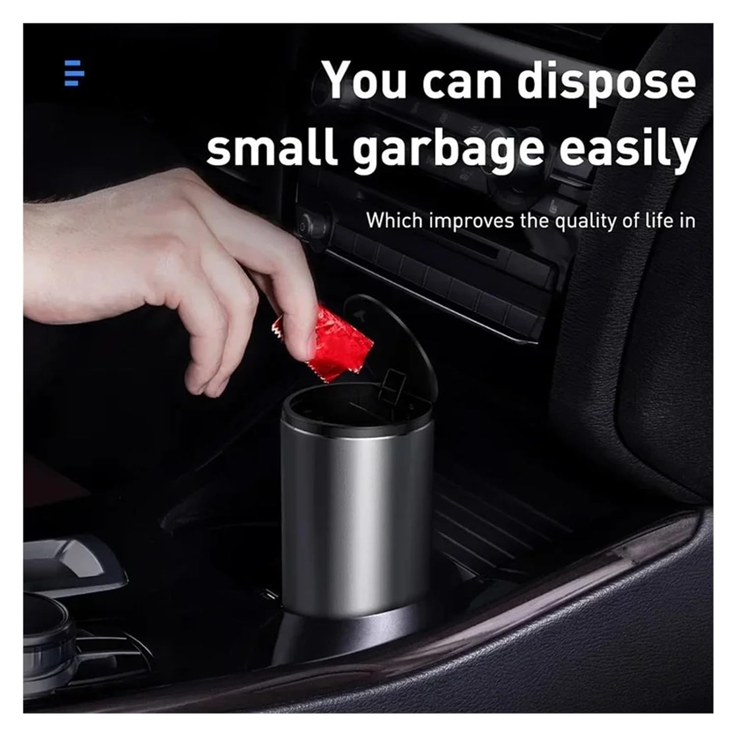 NEW HOT Car Trash Bin - Alloy Garbage Can for Car - Dustbin Waste Rubbish Basket - Organizer Storage Holder Bag - Accessories(Trash Bag 60 PSC)