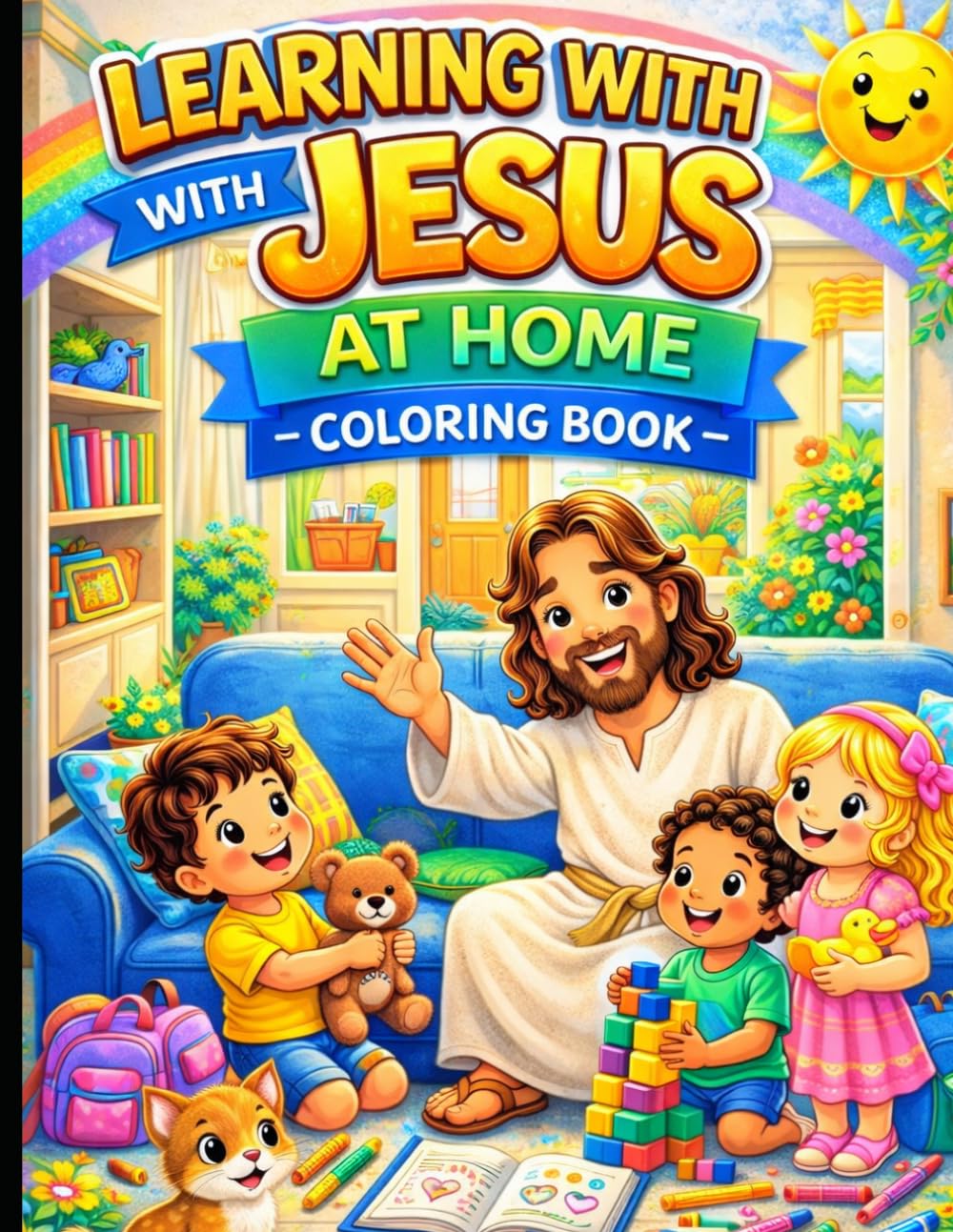 Learning with Jesus at Home: Fun Stories and Coloring Activities About Love, Sharing, and Helping (Little Stories with Jesus)