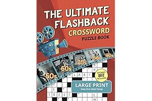 The Ultimate Flashback Crossword Puzzle Book: Top-Rated Crossword Puzzles for Seniors