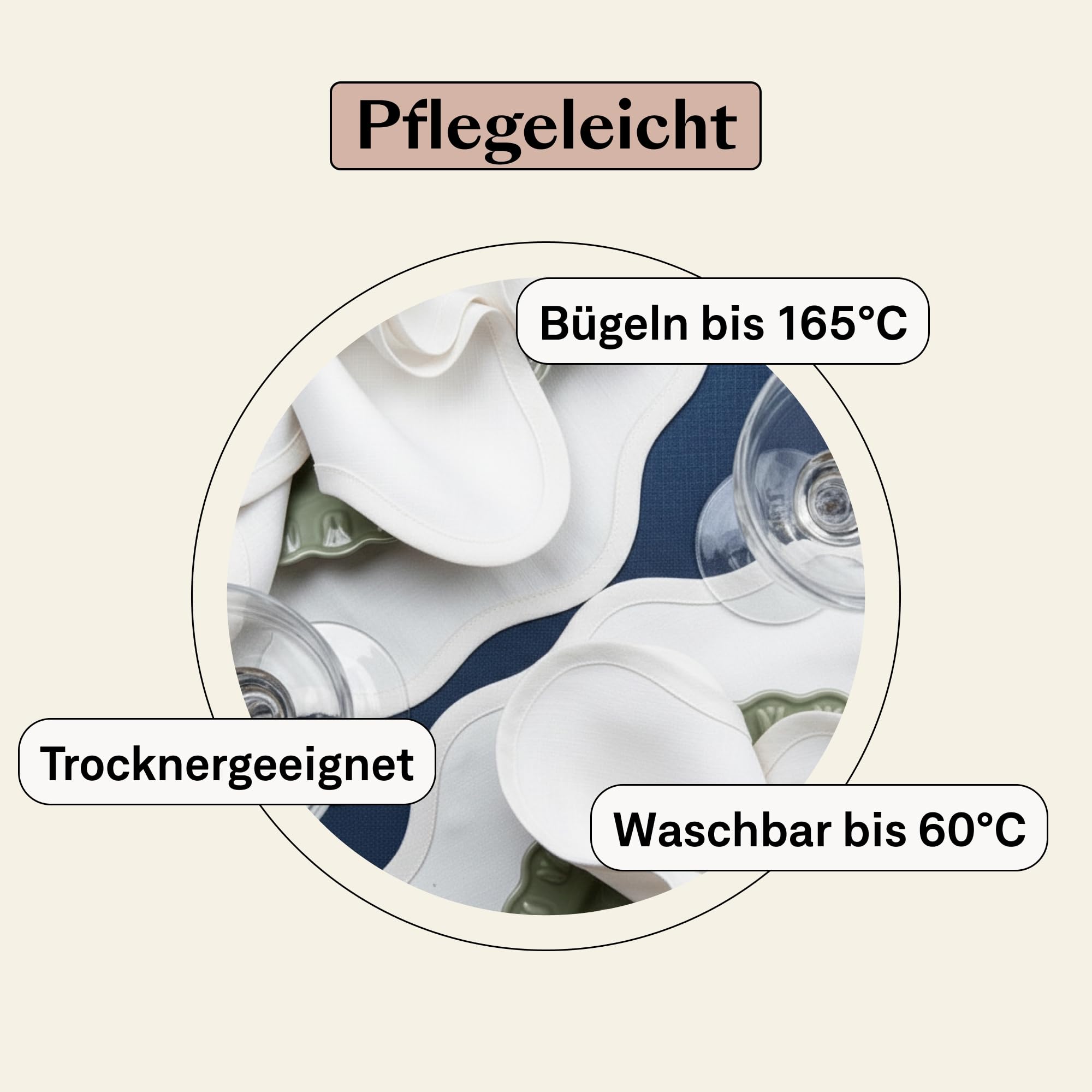 Lot de 12 serviettes en tissu - 45 x 45 cm - Blanc - Avec bord ondulé - En 100 % coton bio - Lavables pour mariage, baptême, anniversaire et Noël - Serviettes de table durables et élégantes