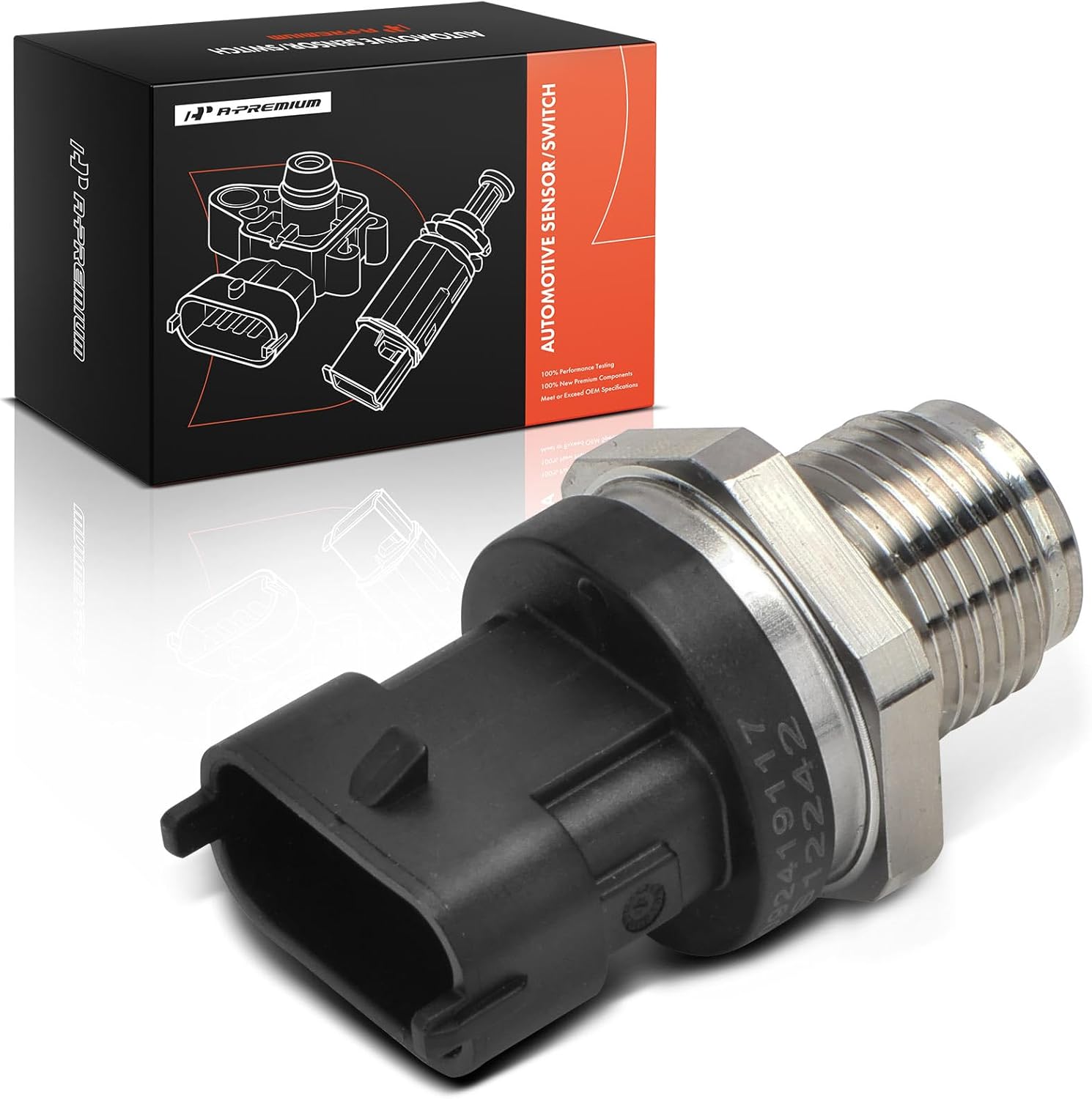 A-Premium Fuel Injection Pressure Sensor [3 Pins] Compatible with Chevrolet Silverado 2500 HD, Silverado 3500, Express 2500 3500 4500 & GMC Sierra 2500 HD, Sierra 3500, Savana 2500 & Dodge & Hummer