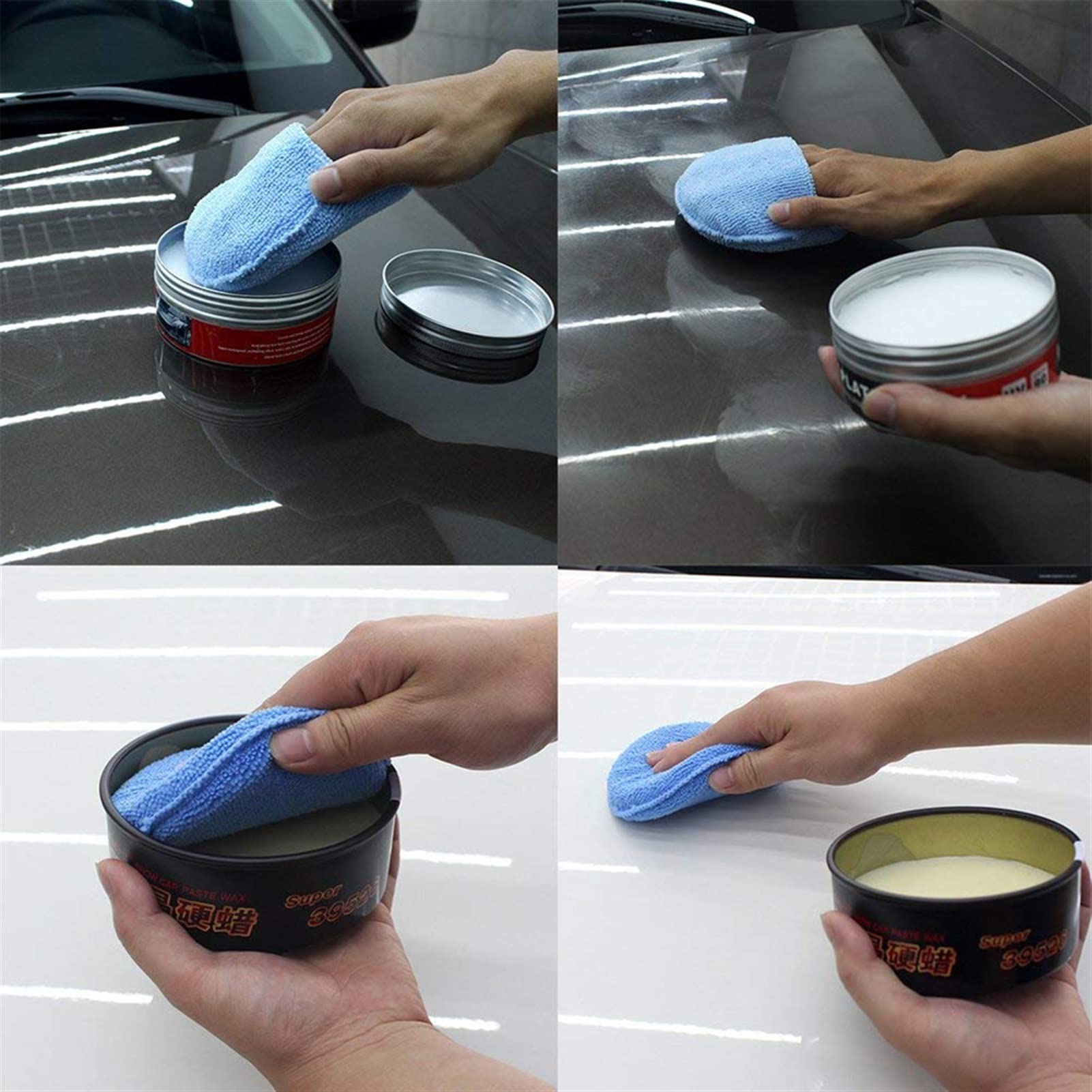 5 Pz 5 Pollici Tampone Tampone Spugna Lucidatura Lana per Lucidatrice Auto Ceretta Lucidatura Lucidatura Tamponi Lucidatura per La Cura della Vernice Auto (Color : 5pcs Blue)