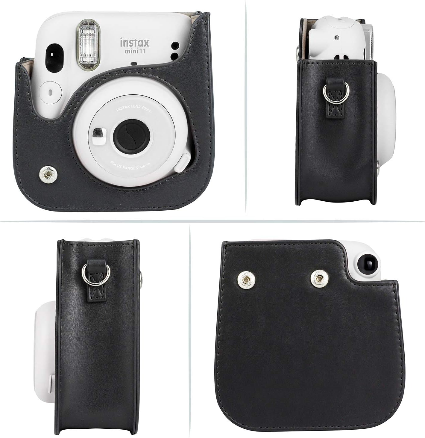 CAIUL Compatible Mini 11 Camera Case Bundle with Album, Filters and Other Accessories for Fujifilm Instax Mini 11 (Black, 7 Items)