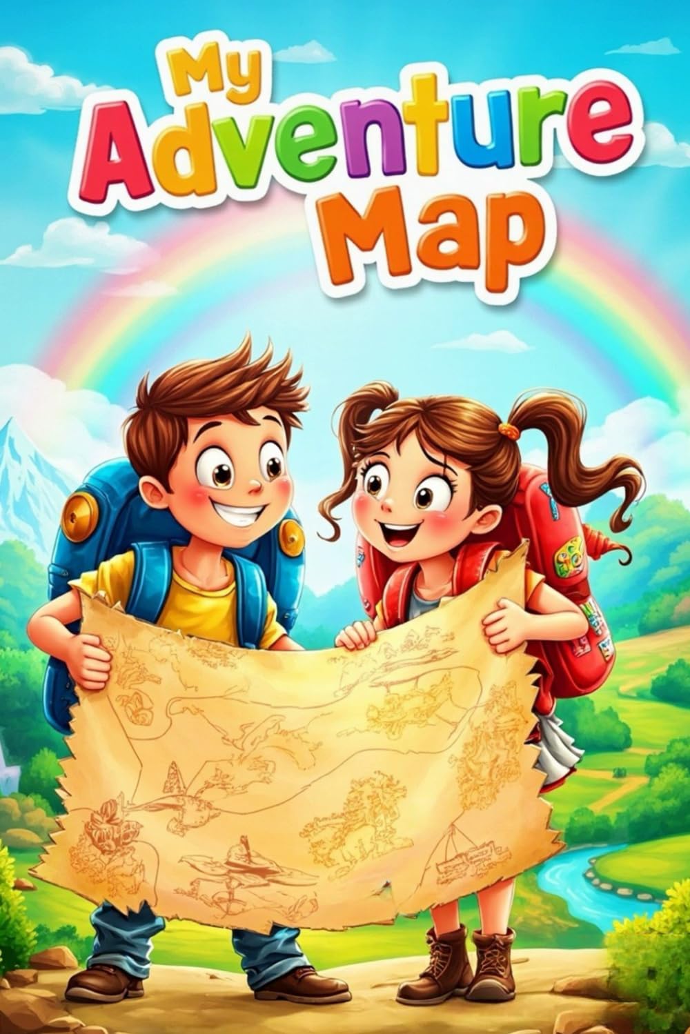 My Adventure Map: Travel Journal Book for Kids to Doodle, Write & Fill with Vacation Memories.