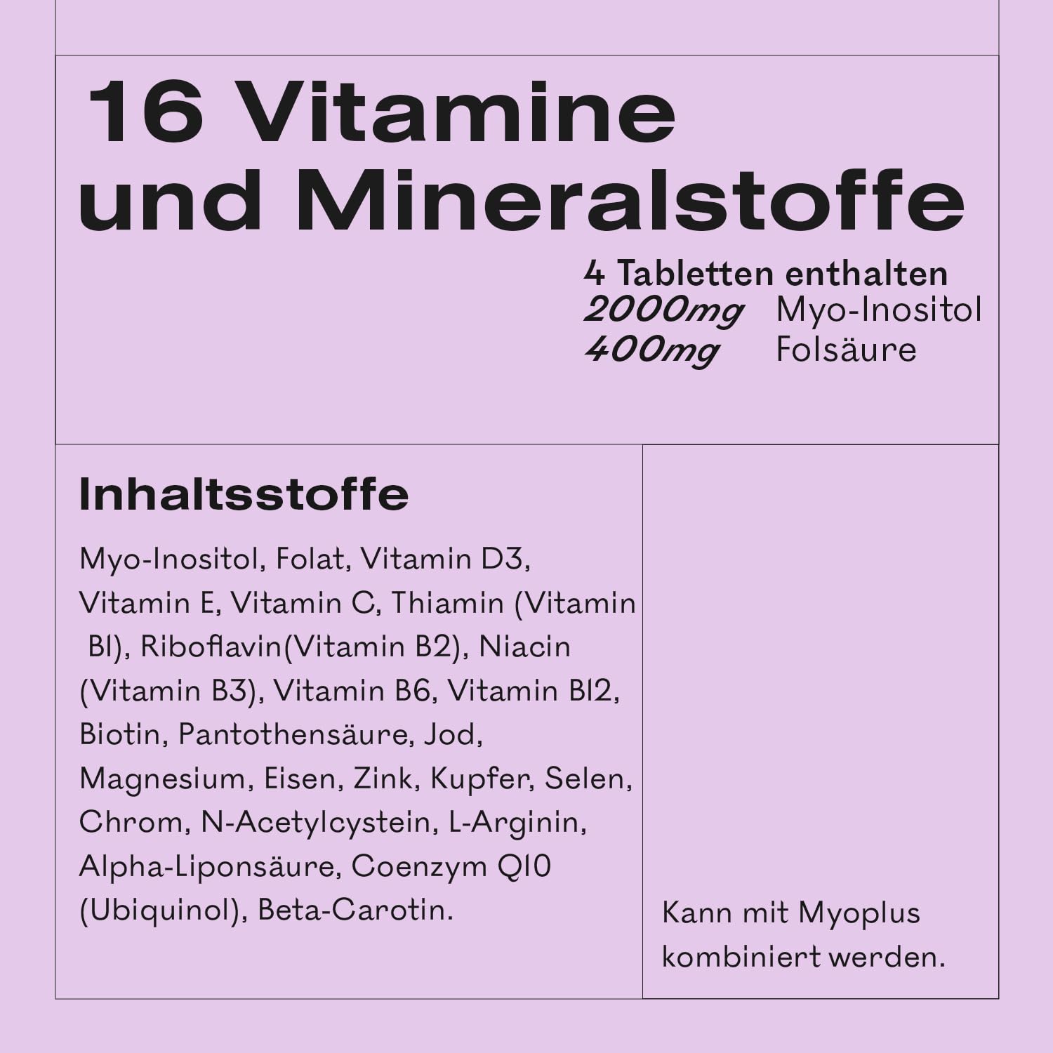MyOva Preconception, PCOS-Nahrungsergänzung für den Kinderwunsch | PCOS-Unterstützung mit 2000 mg Myo-Inositol und 400 µg Folat für Kinderwunsch und pränatale Nährstoffversorgung