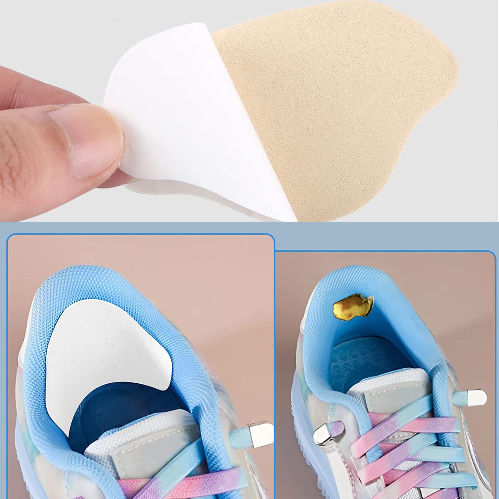 PLABBDPL 8 stuks turnschoenen, reparatiepleisters voor hiel zelfklevende patches voor sportschoenen, gaten voorkomen schoengaten, d