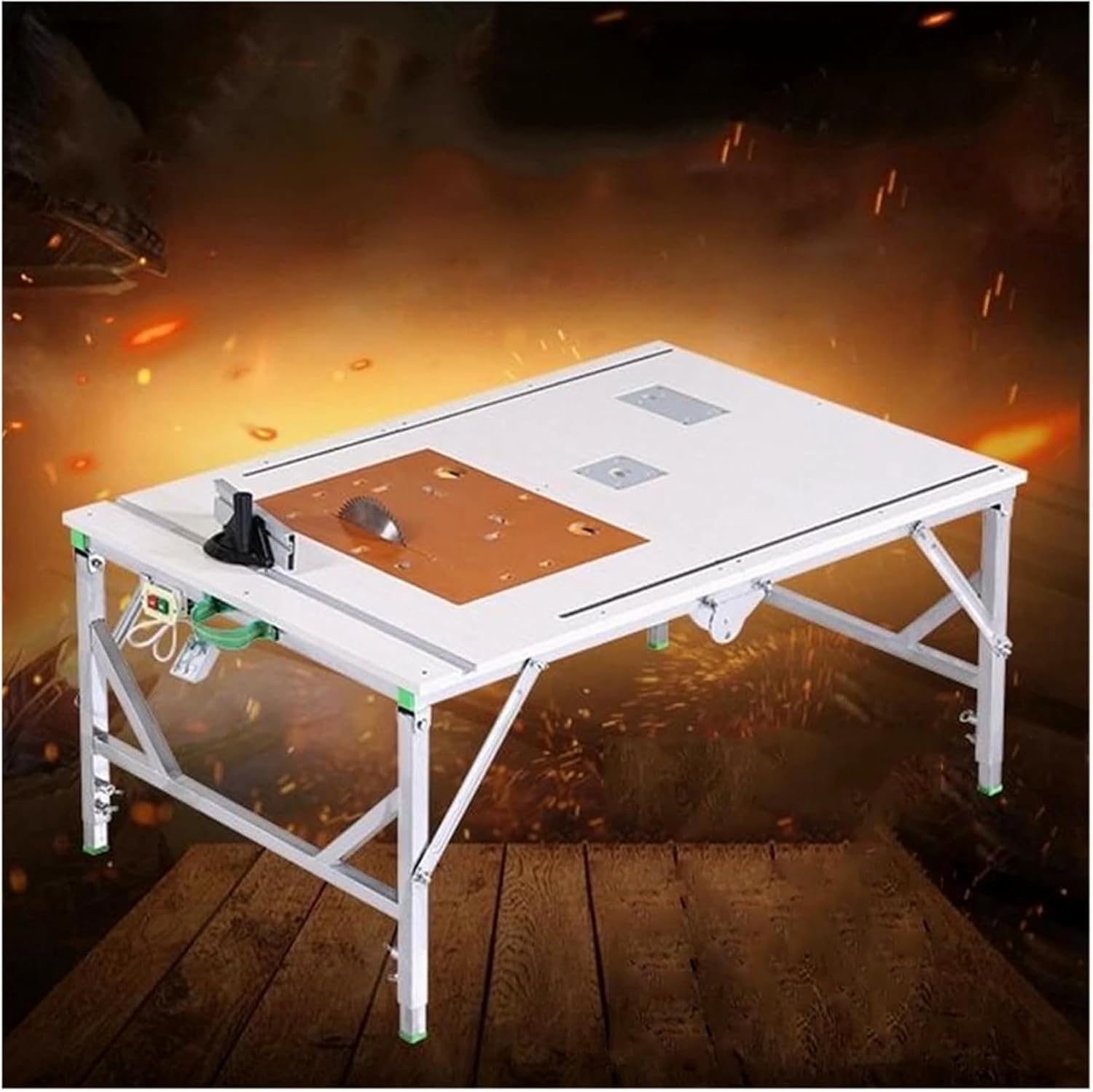 Multifunctional Woodworking Workbench, (80 * 120cm) Small Saw Table Portable Folding Saw Table Decoration DIY Folding Workbenchfor Professionals