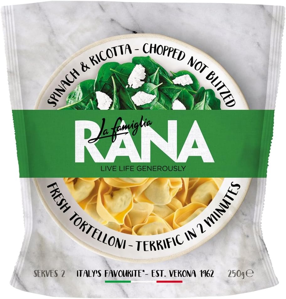 La Famiglia Rana Spinach and Ricotta Fresh Tortelloni Pasta, 250g