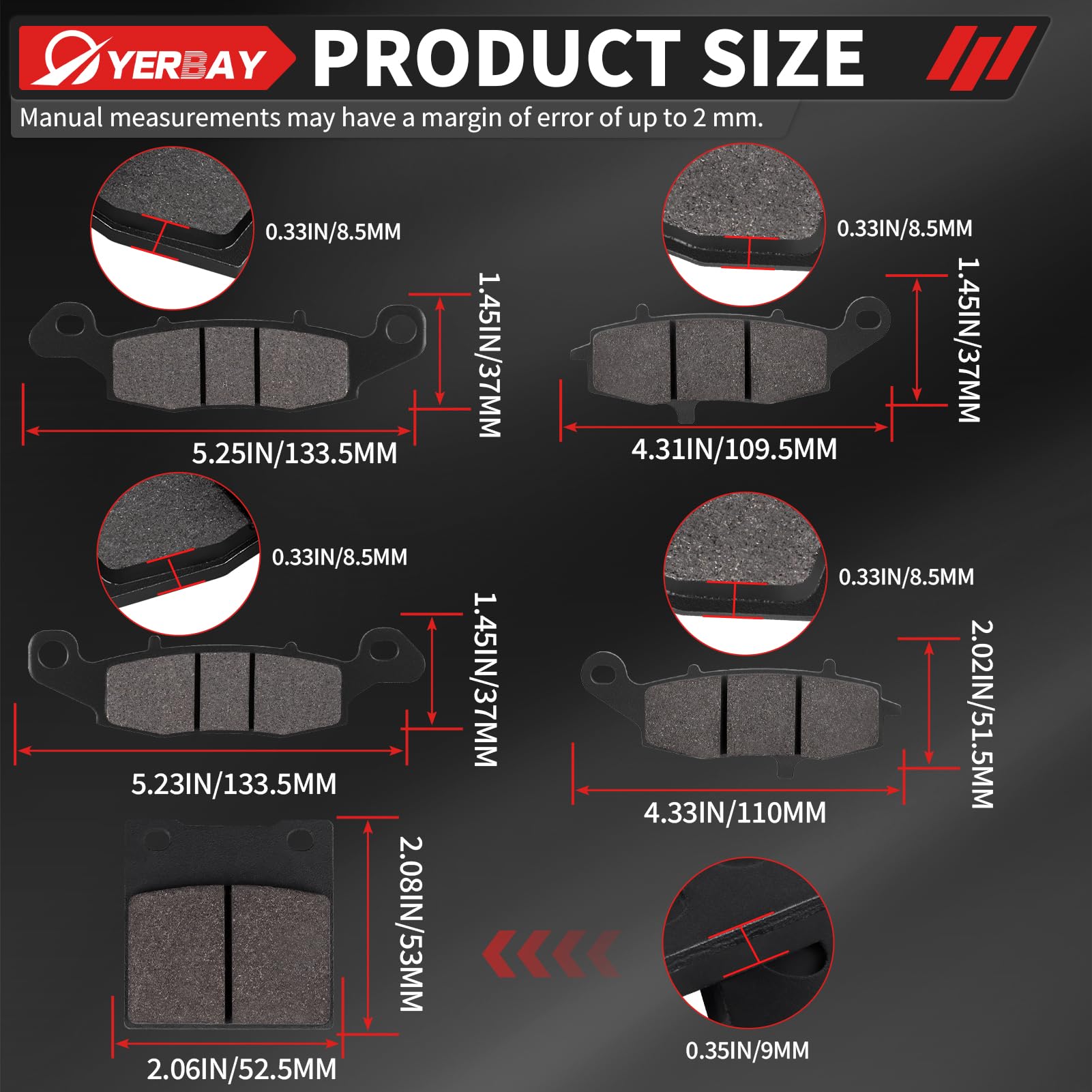 Plaquettes de Frein Avant/Arrière kit pour Suzuki GSX 750 1998-2006/ GSF 600 Bandit 2000-2004 / GSX 600 1998-2006/ SV 650 1999-2002 / SV 400 2000-2002