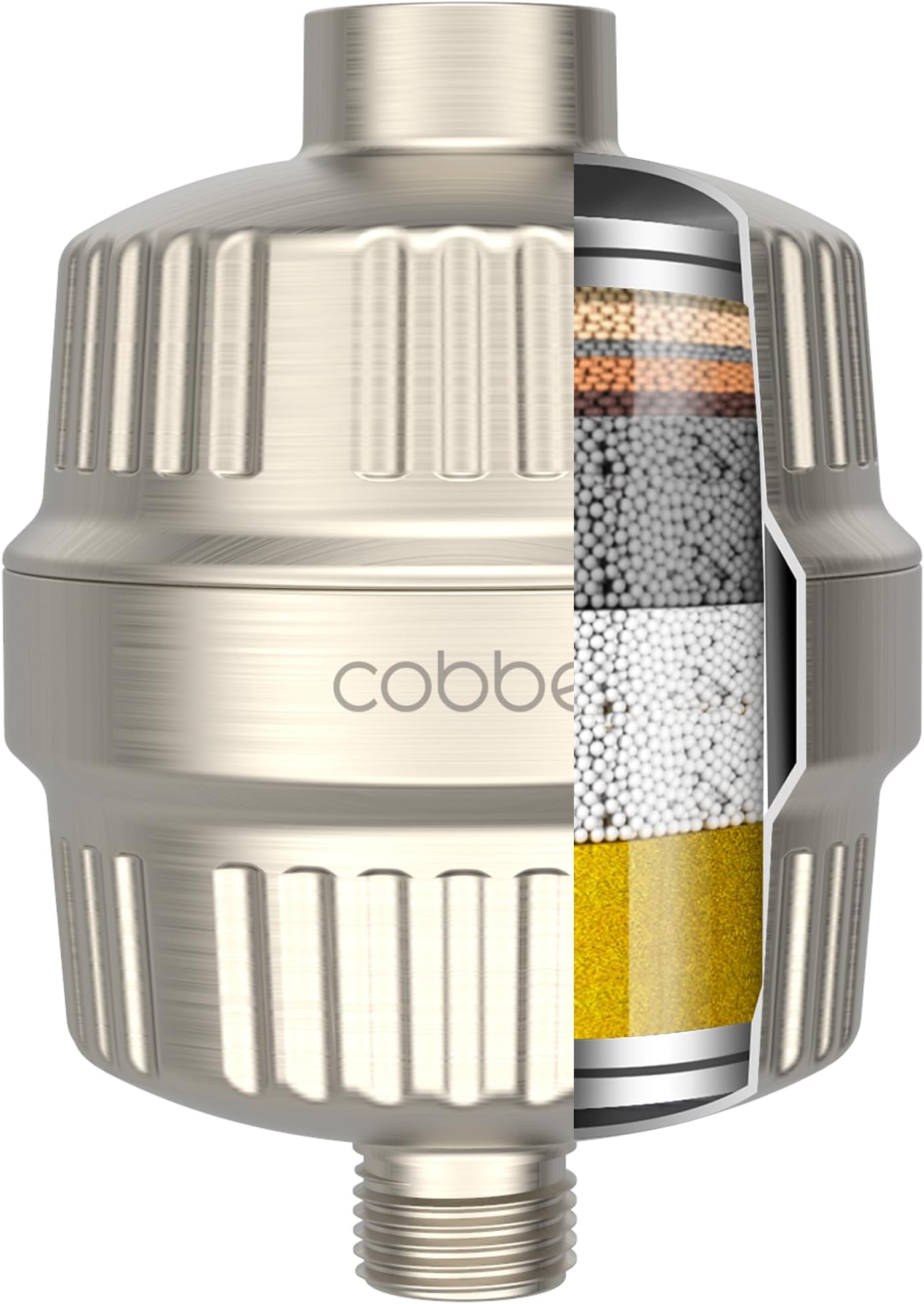 HD HEAVY DUTY High Output Shower Filter – 99% REMOVAL Shower Head Filter for Hard Water, Heavy Metals, Chlorine and Harmful Substance, Improve your skin and hair, Brushed Nickel