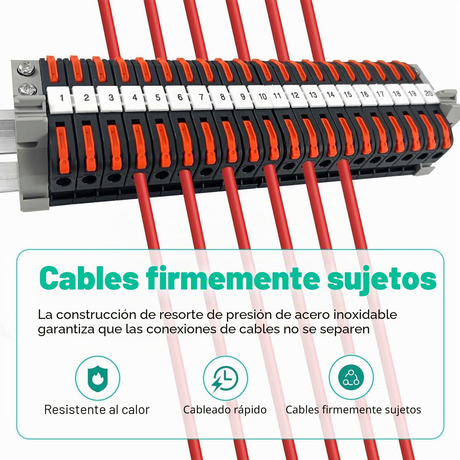 60 Piezas Conectores Electricos Rapidos Carril Din, Empalmes Cables Electricos, PCT-211 Bornas de Conexion Electrica, Terminales Electricos, Clemas Electricas Rapidas, para Cableado Rápido