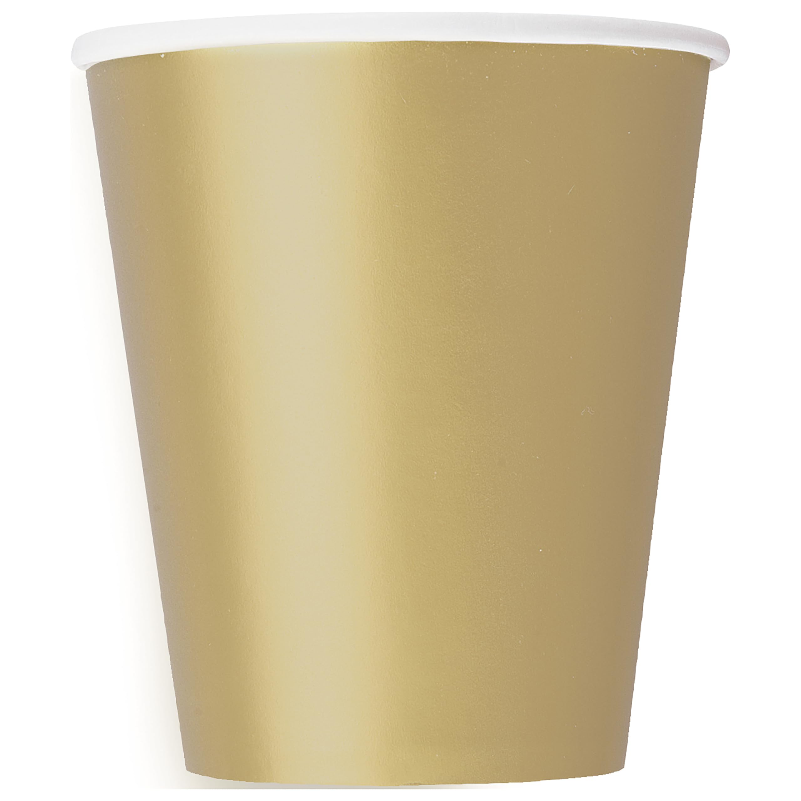 Unique 3326EU - Plastic Free Paper Cups - 266 ml - Gold Colour - 8 Count (Pack of 1)