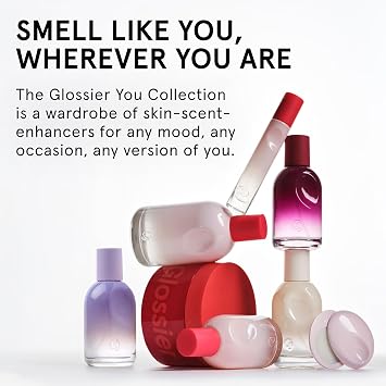 Glossier You Mini Wardrobe Fragrance Set - 4 Unisex Travel Size Eau de Parfum for Women & Men - Skin-Scent Enhancer Perfume Sampler, Smells Different on Everyone - You, Fleur, Doux, Reve - 1.5ml Each