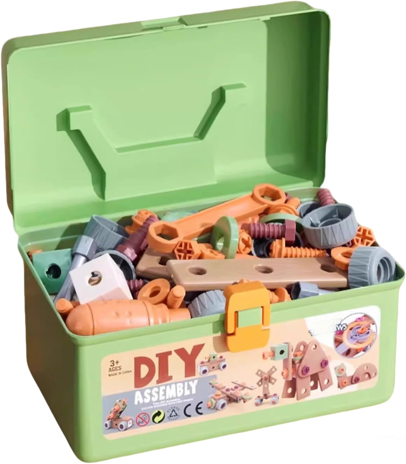 Kids Tool Set, 145 Pcs Toddler Tool Set with Toy Drill and Toolbox STEM Educational Toy Ideal Educational Assembly Toy for Birthday Gifts