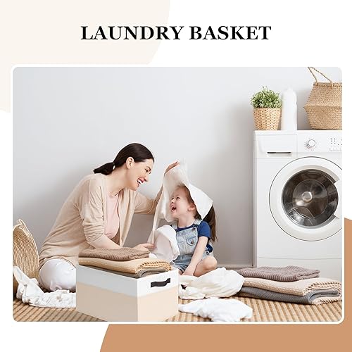 Miniatura 42 de Paquete de 4 cestas grandes de almacenamiento de armario para estantes, organizadores de armario de tela y almacenamiento con asas para organización