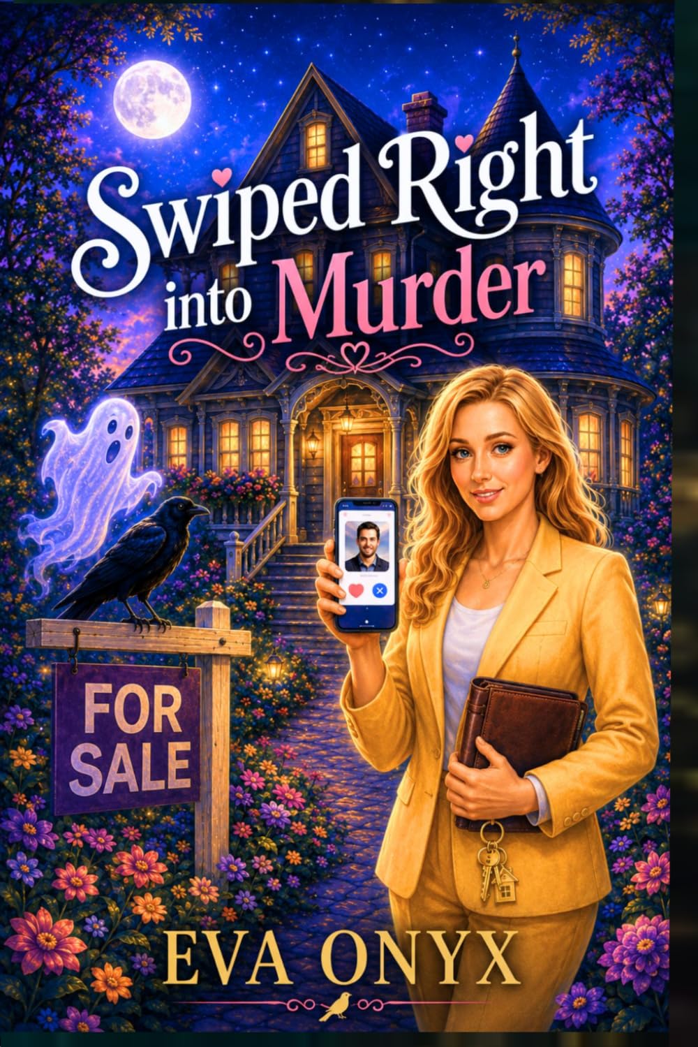 Swiped Right into Murder: a clean cozy ghost mystery (Paranormal Realtor Cozy Mysteries)