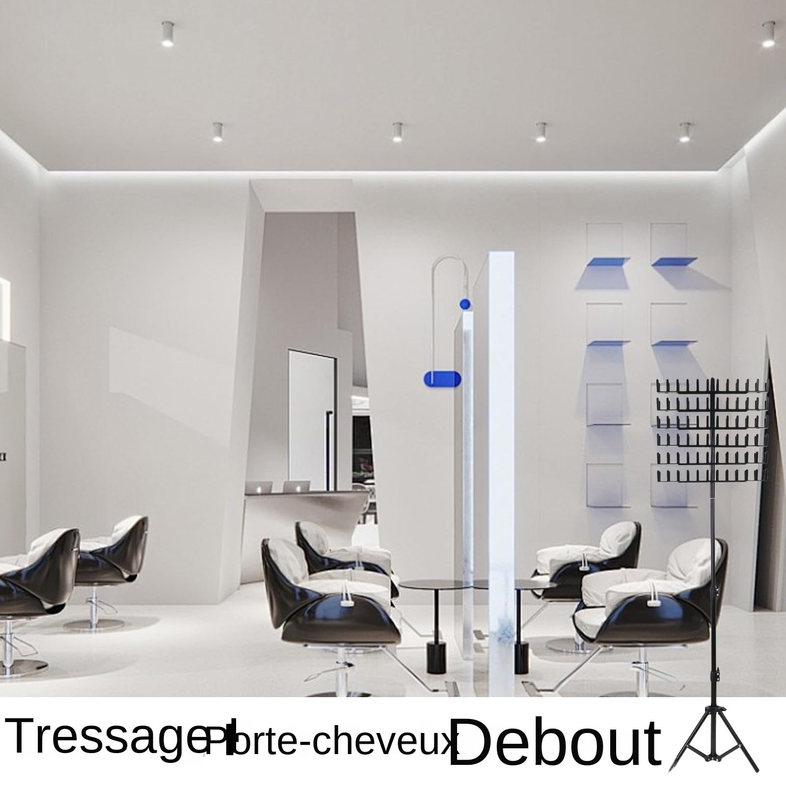 Générique Support À Cheveux Tressé - Réglable En Hauteur, Support De Tressage Pour Cheveux 144 Piquets, Debout
