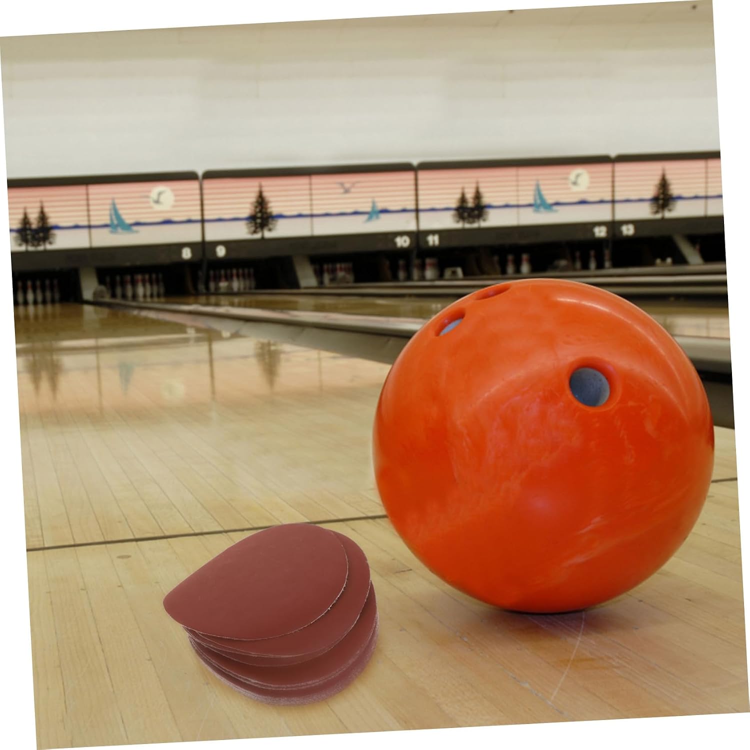 100sheets Bowling Accessories Orbital Sandpaper Easy to Use Sandpaper Sheets Bowling Mat for Track Polishing