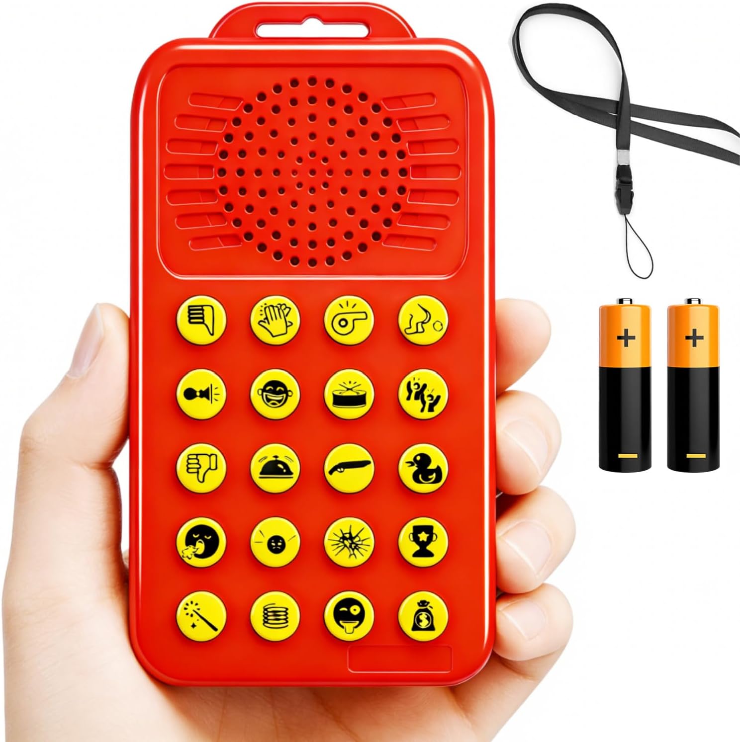 Sound Effects Machine - Gifts for Boys - 20 Hilarious Sounds - Boys Prank Gifts for Kids - 3 4 5 6 7 8 9 10 Year Old Boy Gift - Fun Boys Toys Age 3-13 - Cool Gadgets for Teens Gift (red-B)