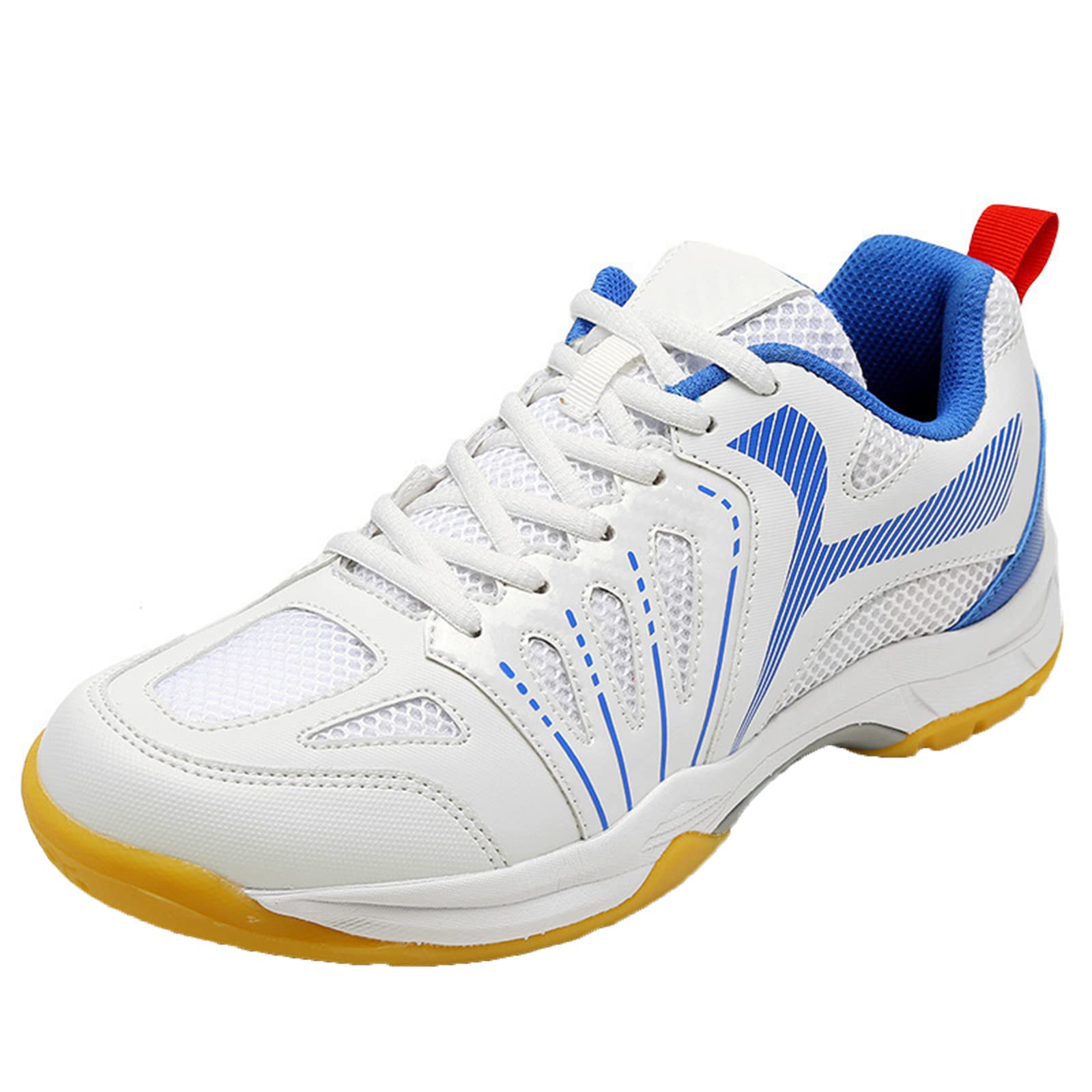 SDEQA Zapatos De Bádminton para Hombres Zapatos De La Corte Interior Zapatillas Antideslizantes De Tenis Deporte Transpirable para Tenis De Tenis De Calabaza Tenis
