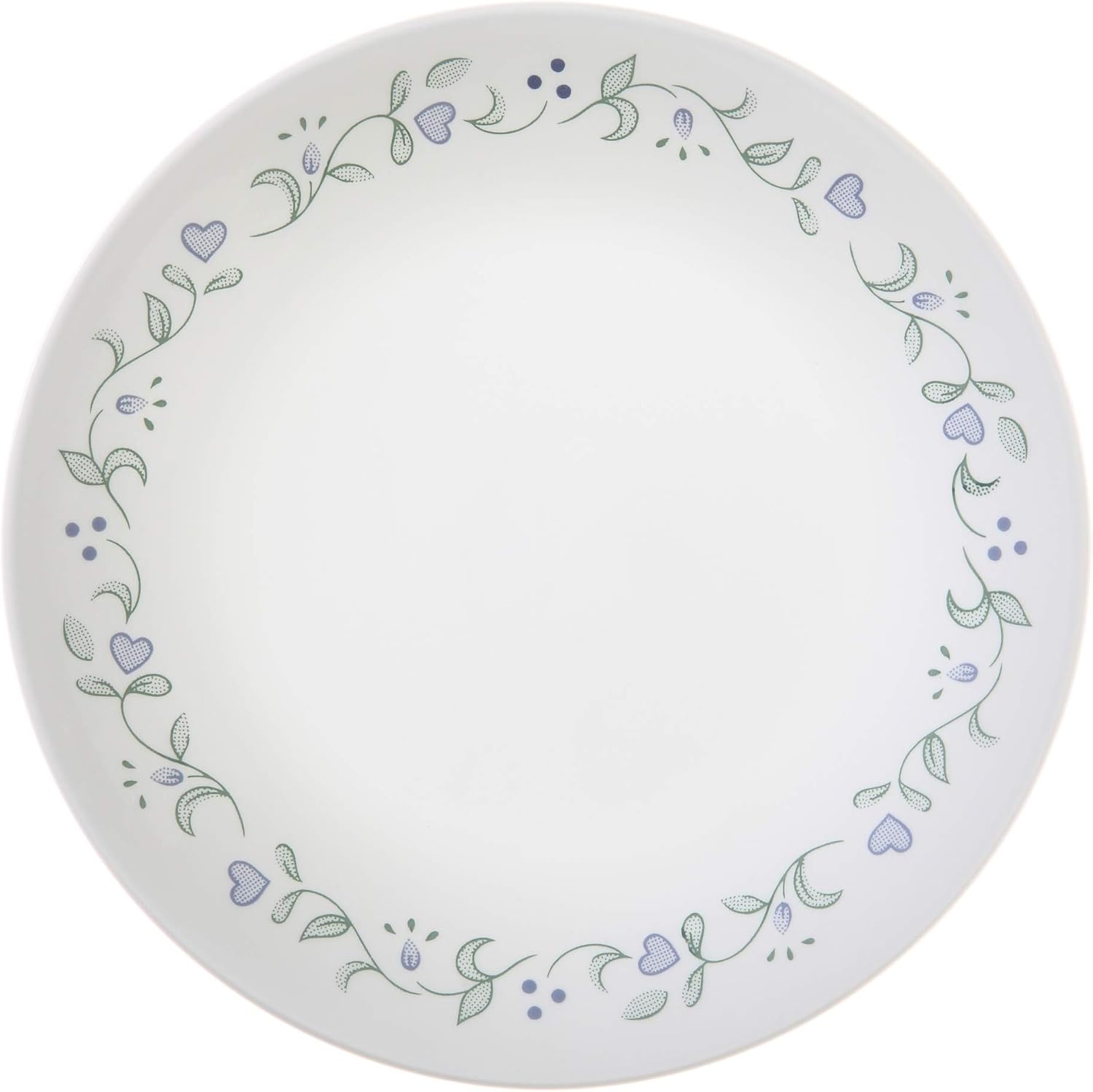 Corelle Vitrelle 6.75" Salad Appetizer Plate Set, Triple Layer Glass and Chip Resistant, Lightweight Round Plates, 6-Piece Country Cottage