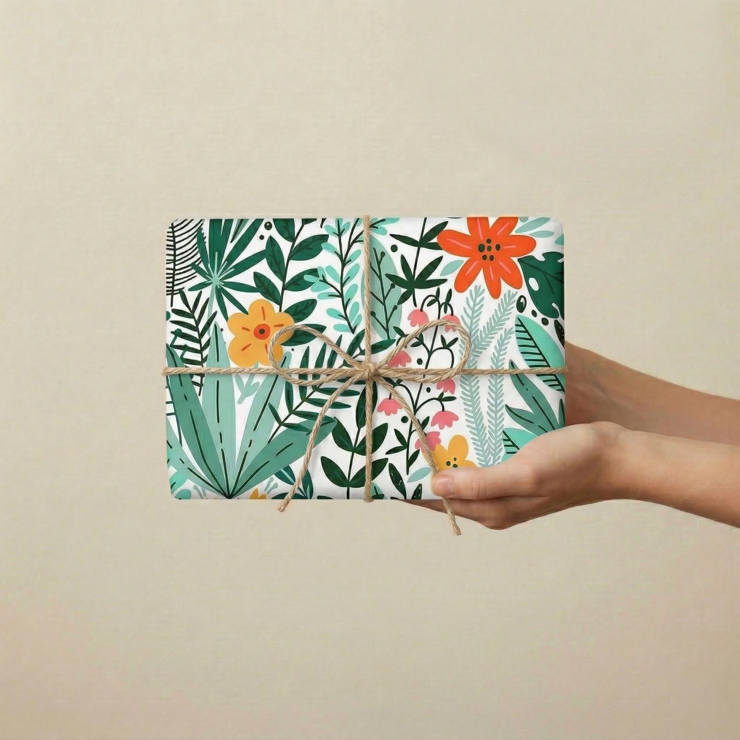 Geschenkpapier, große Rolle, 62 cm x 80 m • Blumen, ideal für: Geschäfte, Geschenkverpackungen, Geburtstage, Babypartys, Hochzeiten, Dekoration [FP Partys]