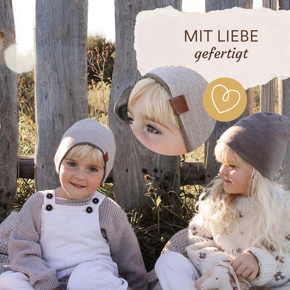 MayLily Merino Baby mütze - Doppelseitige Beanie aus 100% merinowolle - Hergestellt in EU – Handgefertigt – Hypoallergen – Temperaturregulierend für Sommer und Winter