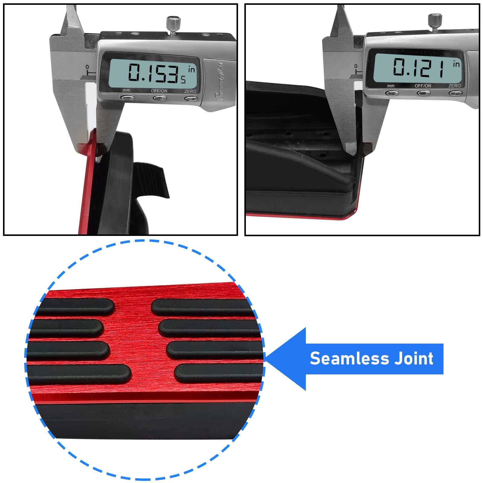 Jaronx Compatible With BMW Pedal Covers, No Drill Gas Brake Pedal Stainless Steel Anti Slip Brake Pedal Cover