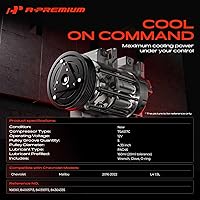 Vista 2 de A-Premium Compresor de aire acondicionado de CA con embrague compatible con Chevrolet Malibu 1.5L 2016-2022