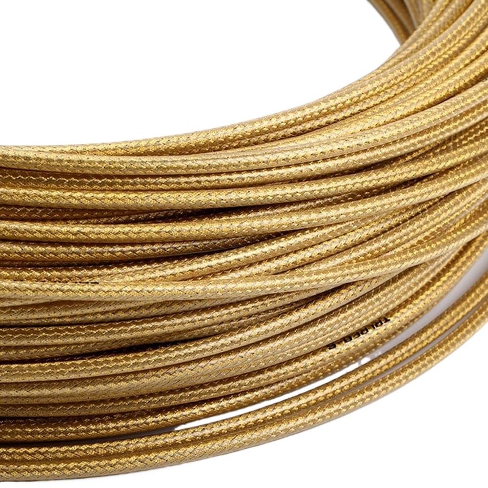 Bicycle Brake line, Steel Weaving Bicycle Brake Shift Cable Housing 3.0m 5mm Multicolor for MTB Road Bike(Shifting Gold)