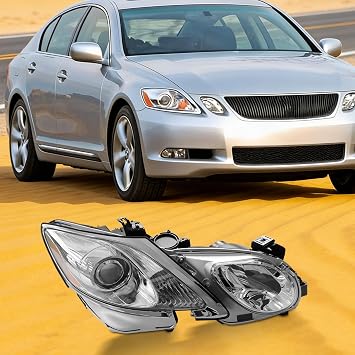 HID Projector Headlights For 2006-2011 Lexus GS Series GS300/GS350/GS430/GS450h/GS460 (Compatible w/ Factory Xenon/HID W/O AFS Headlight Model Only) Right Side Replace #8114030B60,w/O AFS (RH)