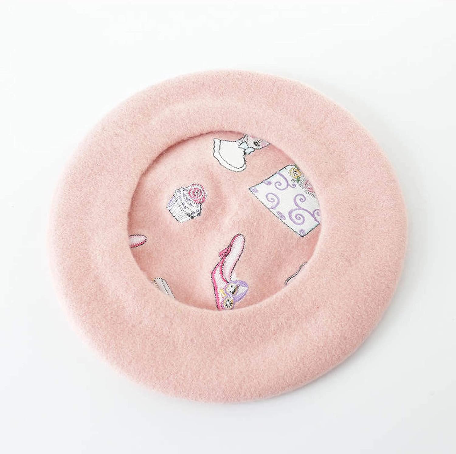 ミニミニストア miniministore ニットベレー帽 起毛 レディース 秋冬 （モカ） -靴＆ファッション通販 ロコンド〜自宅で試着、気軽に返品 帽子 レディース ベレー帽 女性 パターン刺繡 ベレー 帽子 冬 ニット ウール ベレー 画家帽 女性 ウォームキャップ