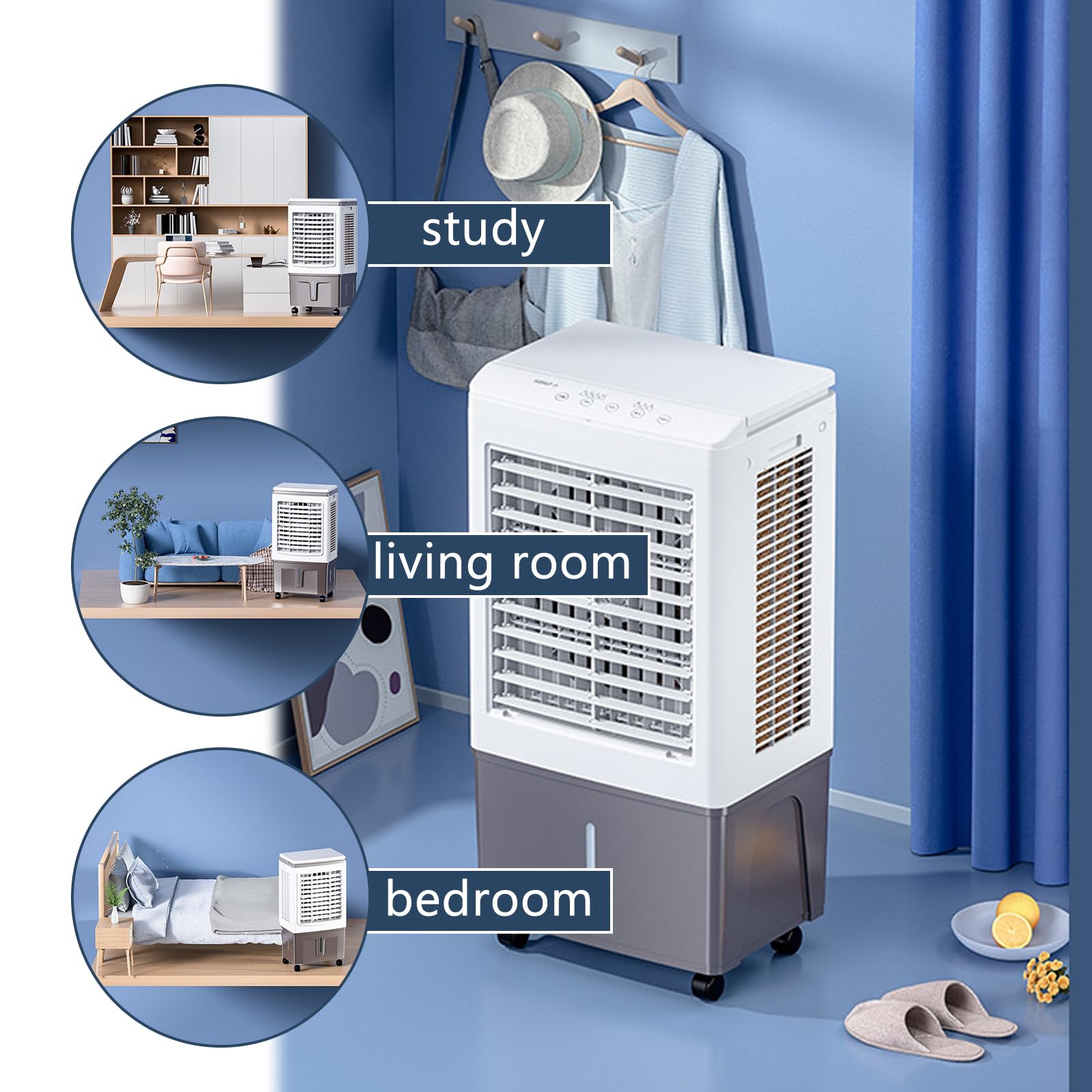 Condizionatore Portatile Senza Tubo Esterno Flusso d'Aria Regolabile per Camera da Letto E Studio