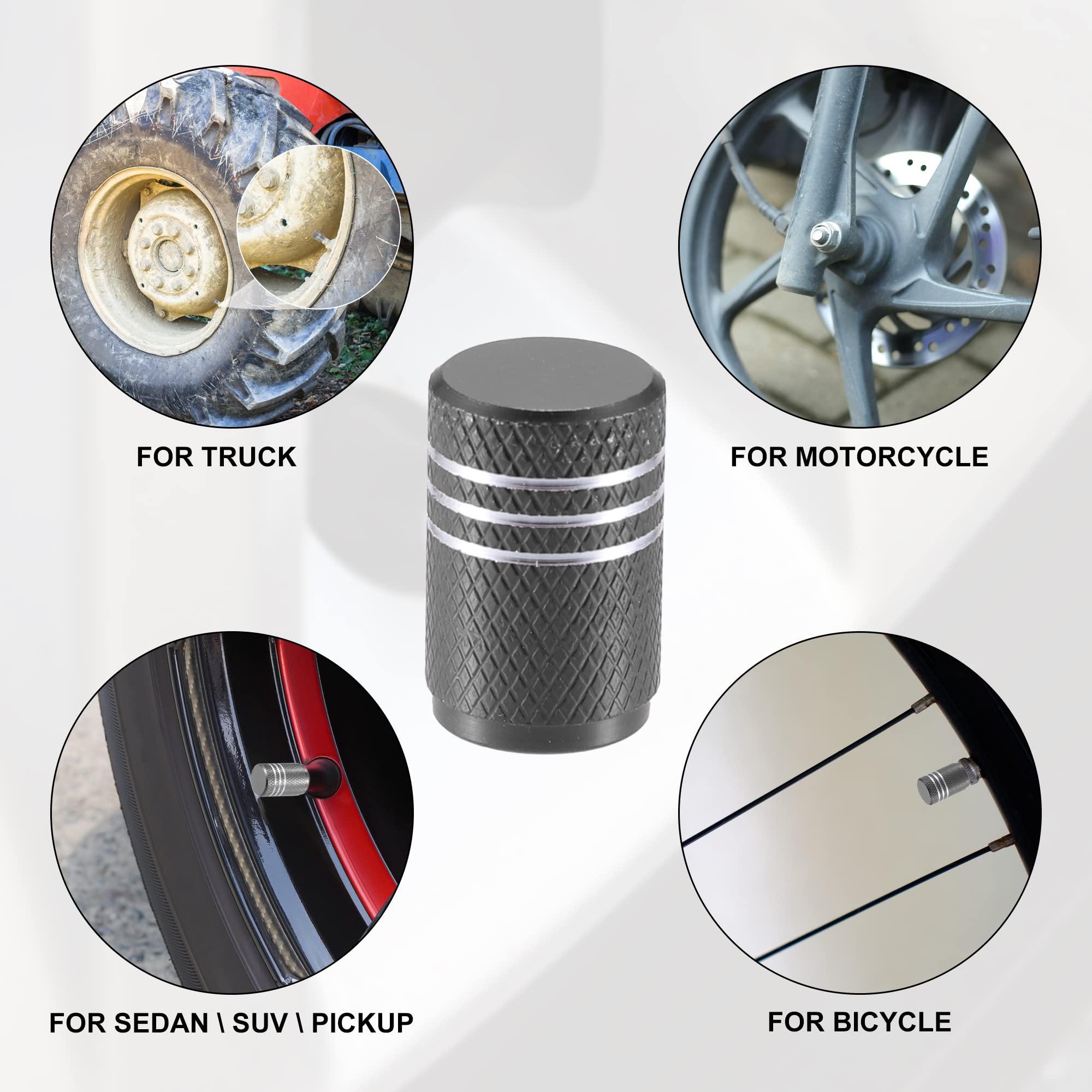 4 Tappi Valvole In Alluminio Goobetter Per Auto, Moto, Bici – Facili Da Installare