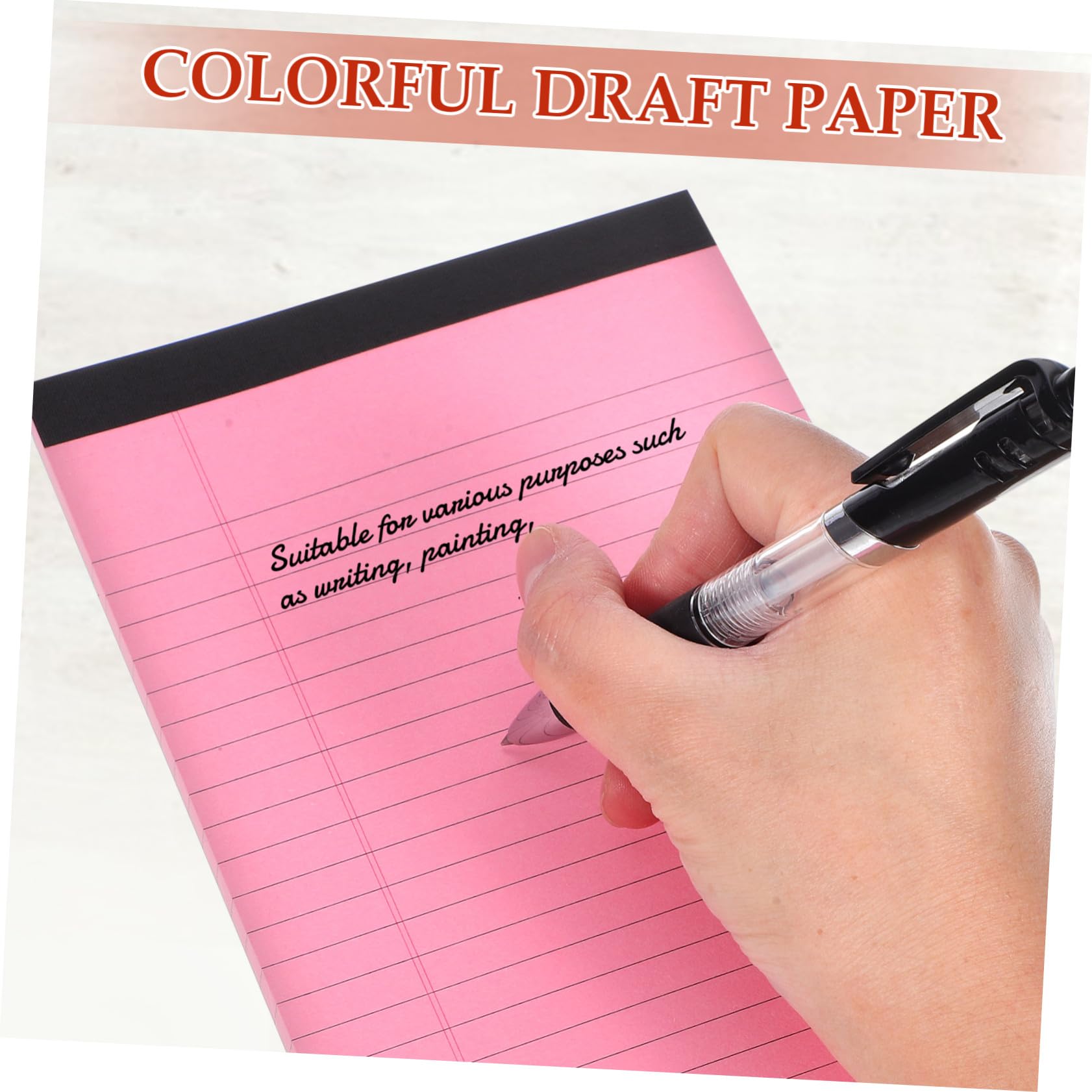 Paquet De 10 Bloc-notes Colorés Lot de Carnet Petit Format Ligné Pages Détachables Faciles Papier Anti-traversée pour Prise de Notes Bureau et École Blanc Rouge Bleu Jaune