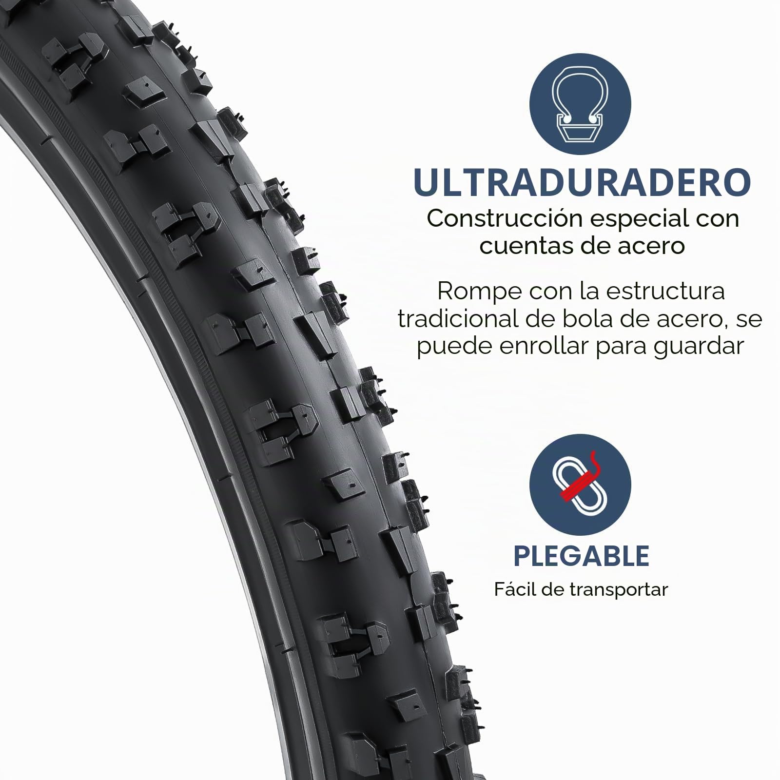 YUNSCM 2 neumáticos de bicicleta de montaña de 26 pulgadas de 26 x 1.95/53-559 y tubos de bicicleta de 26 pulgadas compatibles con MTB de 26 pulgadas, todoterreno, grava, neumáticos de sendero de 26 x