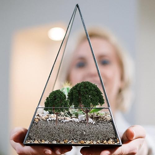 Miniatura 4 de 20 unidades de árboles modelo de plástico en miniatura para micro paisaje tren decoración de paisajes artificiales diorama suministros