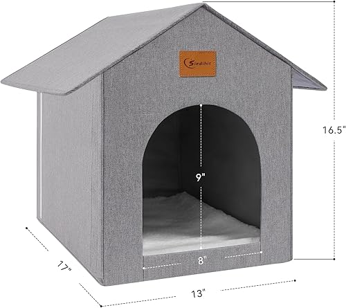 Miniatura 3 de Casa para gatos al aire libre, refugio para gatos al aire libre, casa para gatos exteriores e interiores, casa aislada para gatos de invierno con