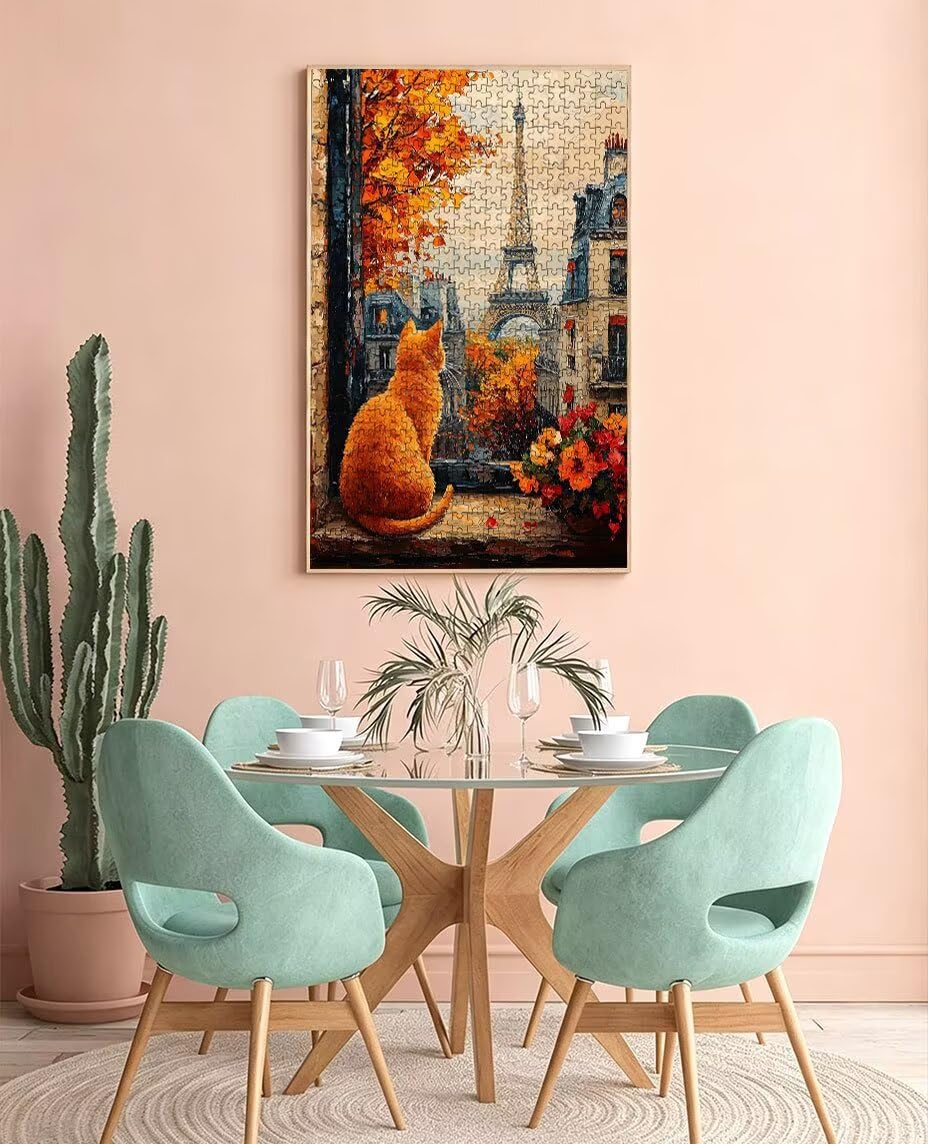 Puzzle 5000 Teile, Pariser Turm Katze Puzzle Erwachsene 5000, Klassische Puzzles, Geschicklichkeitsspiel, Puzzlespiele für Die Ganze Familie, Mit Verpackung, Dekoration Puzzles Geschenke BXHZW3-15