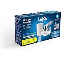 LAICA R20A Filtro rubinetto GENOVA, con sistema filtrante HYDROSMART+ METAL STOP