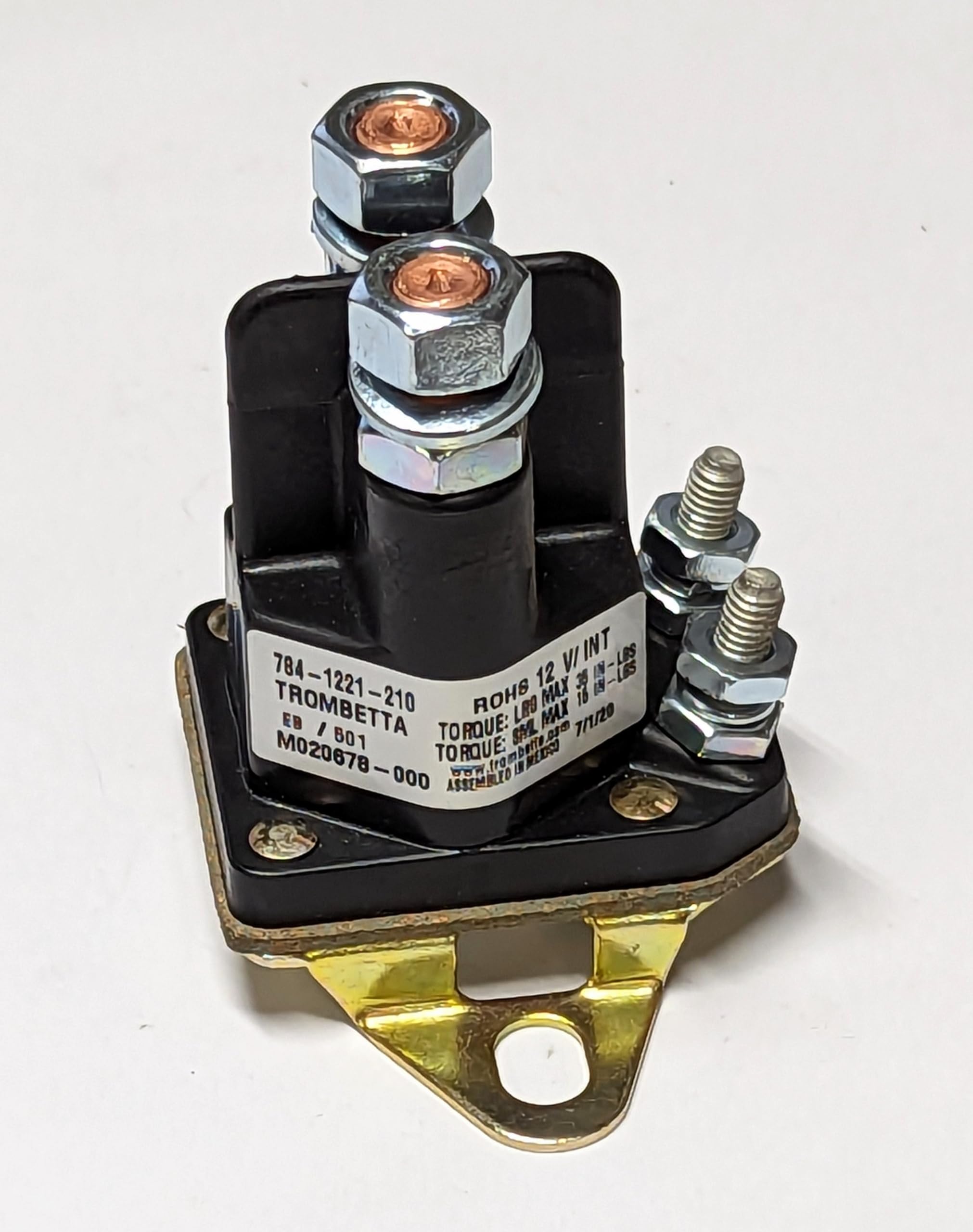New OEM Trombetta TR 784-1221-210 Starter Solenoid, Lawn & Garden, Compatible Replacement for Exmark 117-1197, Lazer Z AC AS CT Quest Vantage Turf