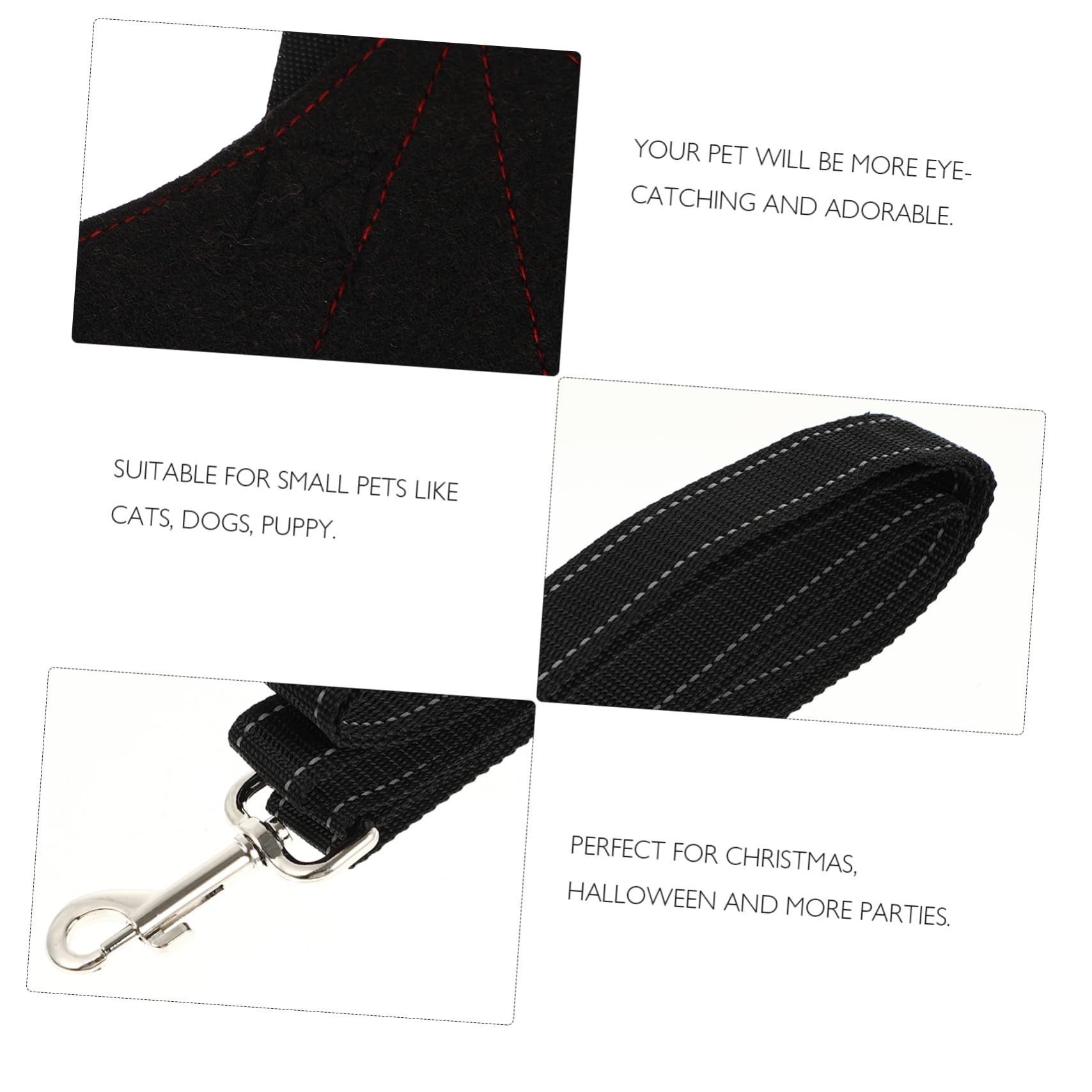 BESPORTBLE Dog Walking Harness Cat Leash and Harness Pet Vest Adjustable Chest Strap for Small Pets Unique Bat Wings Party-Ready Perfect for Halloween and More Random Color