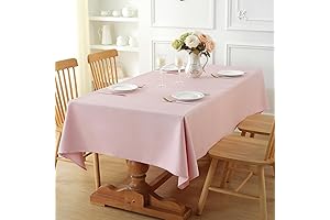 Laolitou Pink Waterproof Rectangle Tablecloth 52x70