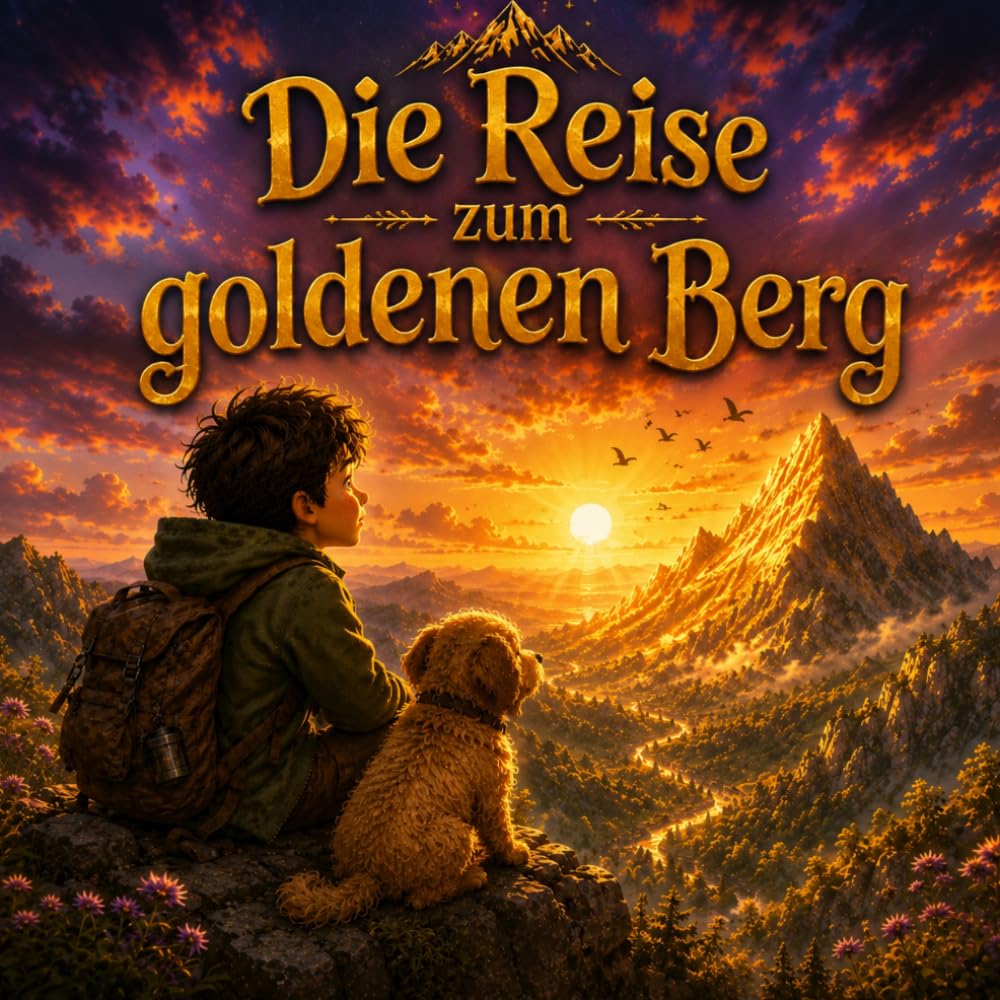 Die Reise zum goldenen Berg: Ein herzerwärmendes Vorlesebuch mit über 24 Seiten Text und Bildern und einer Geschichte über einen mutigen Jungen, seinen tollpatschigen Hund und ein großes Geheimnis